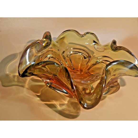 Icet Arte Venezulea Murano art glass bowl, 8" x 8" circa 1960-70 - Picture 1 of 10
